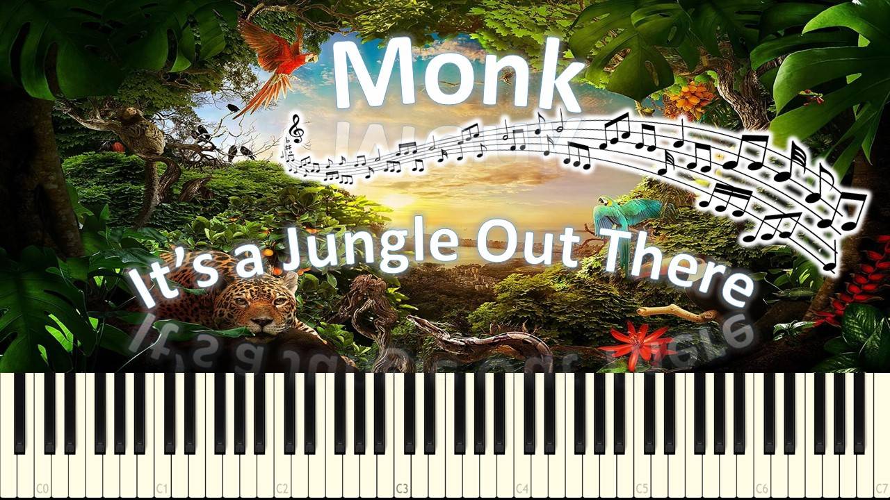 It's a Jungle Out There / Детектив Монк - piano tutorial [НОТЫ + MIDI] смотреть онлайн