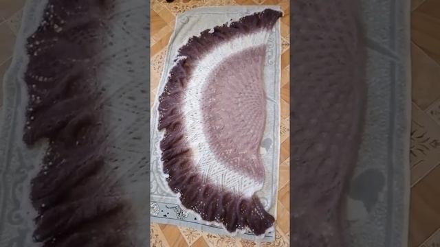 Как заблокировать шаль. Натягиваем и сушим готовую новую шаль. смотреть онлайн