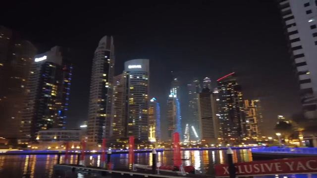 DUBAI. Beautiful Dubai Marina Night walking Tour |4K| Dubai 2022 ?? смотреть онлайн