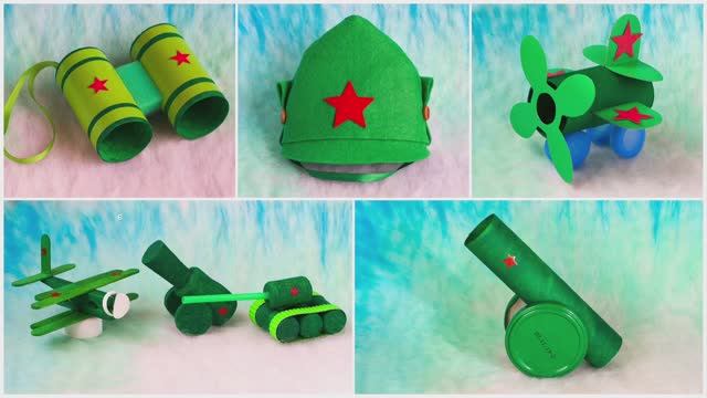 6 ИДЕЙ ПРОСТЫХ поделок на 23 ФЕВРАЛЯ и 9 МАЯ смотреть онлайн