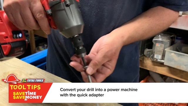 Milwaukee 1/2-Drive Socket To 1/4-Hex Quick Change Adaptor - Shockwave