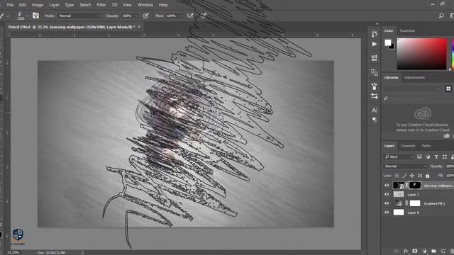 Photoshop CC Tutorial: Pencil Portrait Effect (Brush) | Photoshop Tutorial 2017 смотреть онлайн
