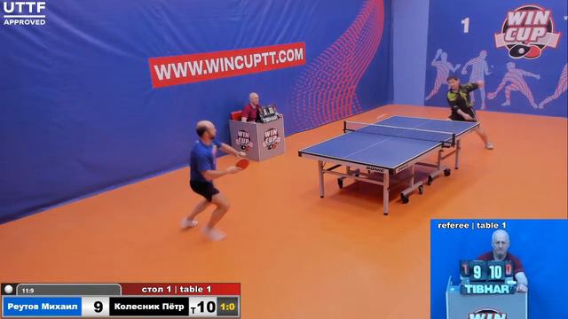 Реутов Михаил 1-3 Колесник Пётр Турнир Восток 4 WINCUP 08.06.21 Прямая трансляция Зал1 смотреть онлайн