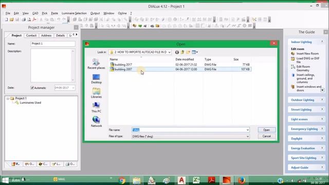 DIALux- HOW TO IMPORT AutoCAD (DWG or DXF) File to DIALux смотреть онлайн