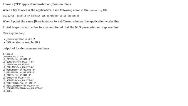 DevOps & SysAdmins: ORA-12705: invalid or unknown NLS parameter value specified смотреть онлайн