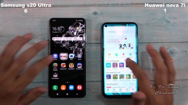 Samsung Galaxy S20 Ultra Vs Huawei Nova 7i | SpeedTest And Camera Comparison