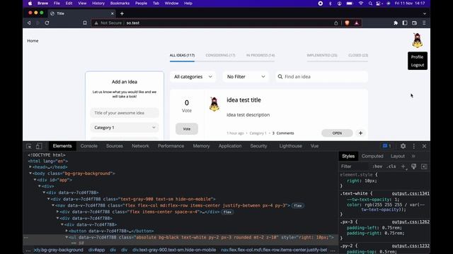 Dropdown com Tailwind CSS e click outside com Vue.js смотреть онлайн