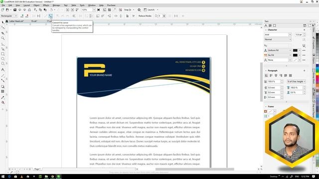 Letter head Free Download: Letterhead Corel Draw File смотреть онлайн