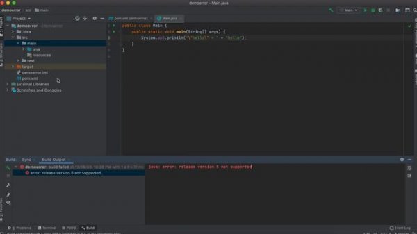 How to fix java release version 5 not supported error in IntelliJ IDEA Maven project