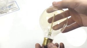 SunLumen G80 F5 40W E27 золотая, обзор ретро лампы накаливания