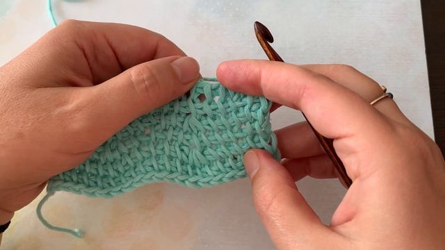Тунисское вязание. Двойная убавка (варианты) // Tunisian crochet смотреть онлайн