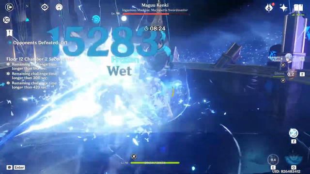 Genshin Impact: v2.7 Spiral Abys 2 Char Team Run смотреть онлайн
