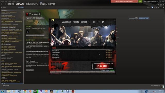 the war z error game wont start смотреть онлайн