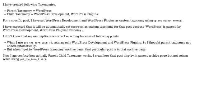 Wordpress: How does WordPress Parent-Child Taxonomy actually Works? смотреть онлайн