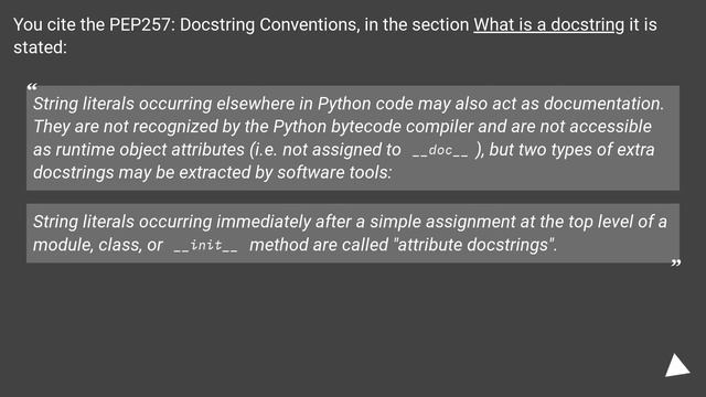 How to document class attributes in Python? смотреть онлайн