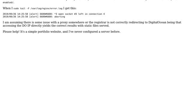 NGINX displaying default page, domain's not redirecting смотреть онлайн