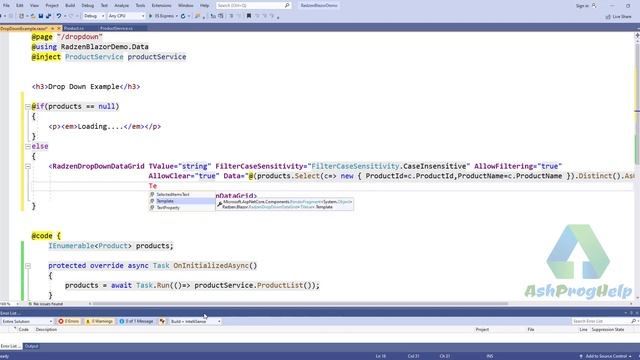 How to use Radzen Blazor DropDownDataGrid смотреть онлайн