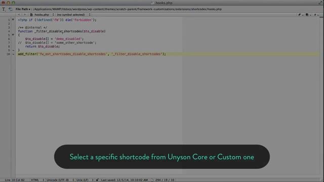 Unyson: Disabling Shortcodes смотреть онлайн