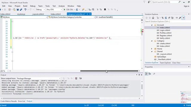 [Asp.net MVC] Show list view with dataTables.js and Delete record using ajax смотреть онлайн
