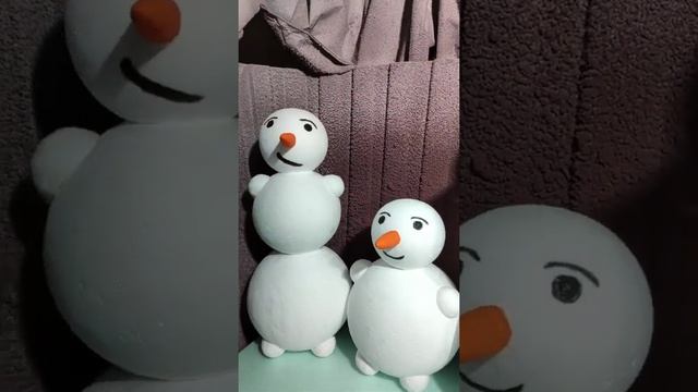 Снеговики 2 х, 3 х ярусные из пенопласта! смотреть онлайн
