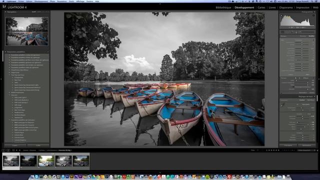 La retouche de couleur sélective noir et blanc avec Lightroom 4 tutoriel смотреть онлайн