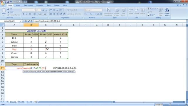 VLOOKUP with SUM | Excel Tricks | Ctrl + shift +enter technique | Vlookup function in excel смотреть онлайн