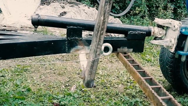 Тормоза на телеге мотоблока. Прицеп для мотоблока с тормозами. смотреть онлайн