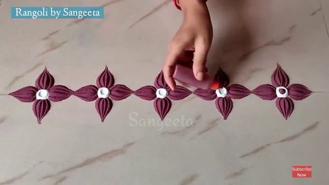6 Easy And Simple Border Multi-Coloured Rangolis|| Diwali #WithMe, Deepavali Rangoli by Sangeeta смотреть онлайн