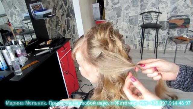Прически на любой вкус. Урок 2. Прическа с цветами. Марина Мельник. #прически смотреть онлайн