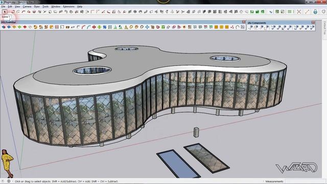 How to Apply Pattern or Window Frame On Curve Surface in SketchUp смотреть онлайн