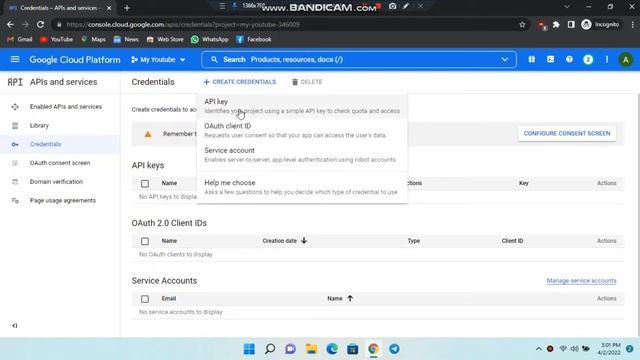 How to create YouTube API Key, Client ID & Client Secret Key | Tutorial (2022) смотреть онлайн