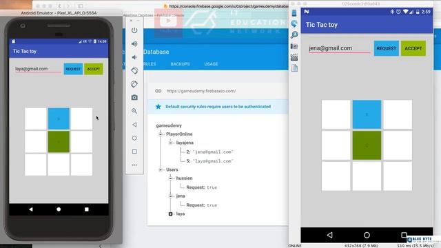 Kotlin android tutorial - 61 - Firebase Online Tic tac toy game overview смотреть онлайн