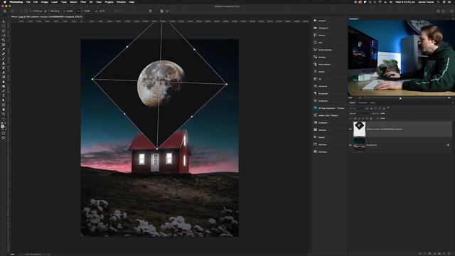 How to Add the Moon to Your Photos Using Photoshop CC #2MinuteTutorial смотреть онлайн