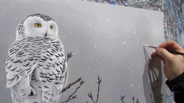 How to Paint Falling Snow with Acrylics смотреть онлайн