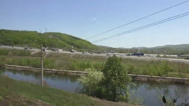 Аэроэкспресс Владивосток-Аэропорт "Кневичи" поездка целиком с видом на город. смотреть онлайн