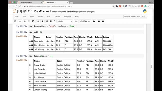 9 DataFrames I Drop Rows with Null Values смотреть онлайн