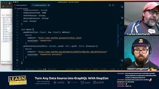 Turn Any Data Source into GraphQL With StepZen (with Carlos Eberhardt) — Learn With Jason смотреть онлайн