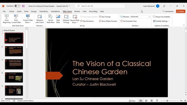 FSPDX -  Lan Su Garden: The Vision of a Classical Chinese Garden with Justin Blackwell