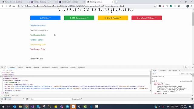 Jump Start Web Design Skills with Bootstrap 4 Part 1 Section 3 Utilities смотреть онлайн