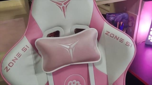 TAEDI Игровое розовое кресло ZONE 51 KITTY