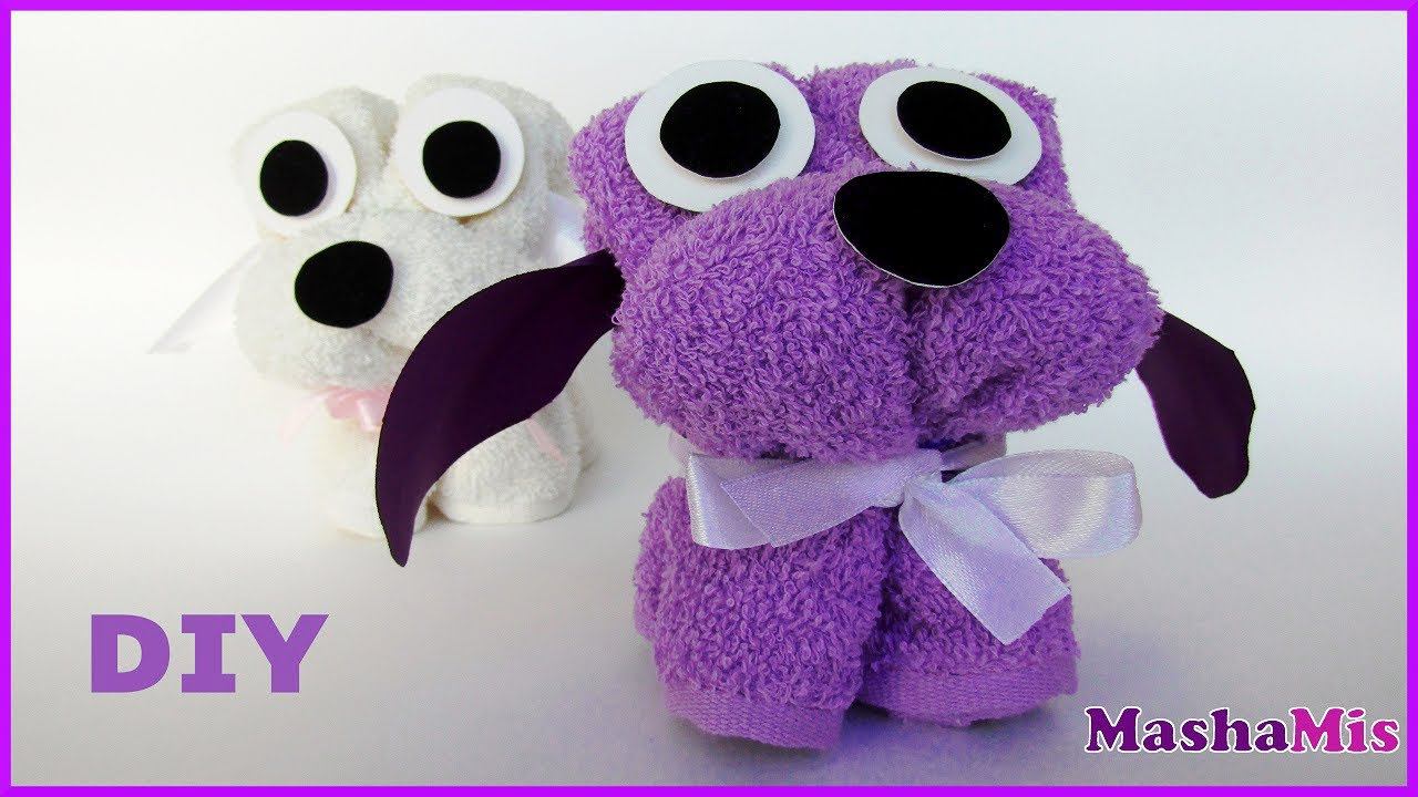 Как КРАСИВО и ПРОСТО СЛОЖИТЬ ПОЛОТЕНЦЕ в подарок/собака из полотенца смотреть онлайн