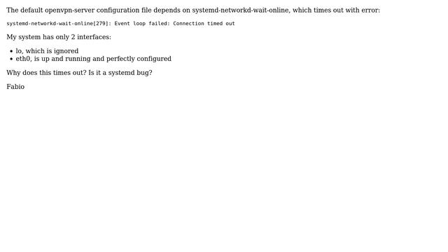 systemd-networkd-wait-online failure смотреть онлайн
