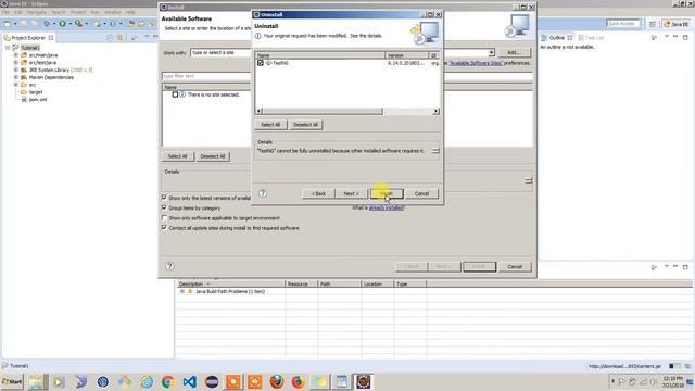 How To Uninstall TestNG ,already installed software From Eclipse смотреть онлайн