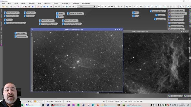 SH2-129 OU4 Flying Bat & Squid Nebula - 31,5 hours of data and PixInsight ForaxX HO processing смотреть онлайн