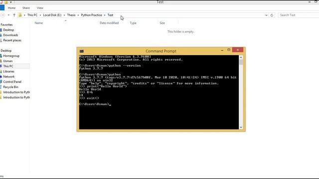 Running Python from Command Prompt [ENG] Module 1 Lecture 5 ZE - 209 смотреть онлайн