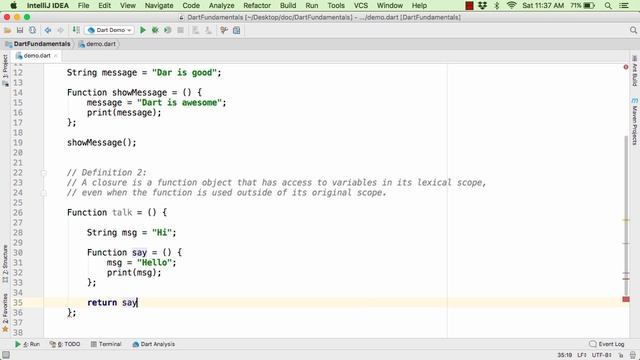Dart Lexical Closures Tutorial (Functional Programming) #10.3 смотреть онлайн