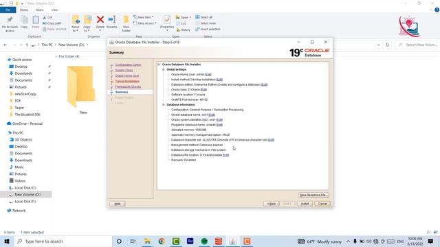 how to install Oracle 19c in windows 10,8,7 | 10,8,7 طریقه نصب رنامه اوراکل برای ویندوز смотреть онлайн
