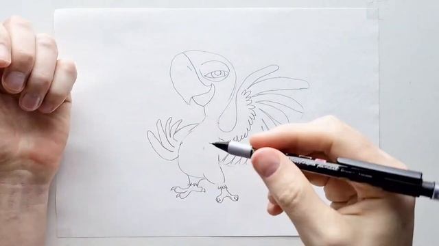 Impress your friends with your new parrot drawing skills! - How to draw a parrot step by step смотреть онлайн