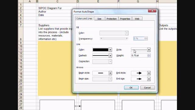 SIPOC Diagram - creating a template in Excel смотреть онлайн