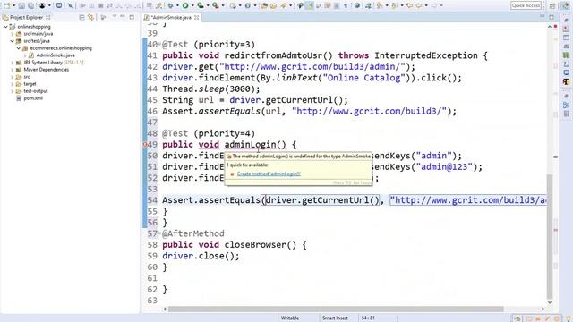 Selenium 43: Selenium Project Part-4 смотреть онлайн